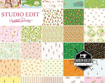 Paquete de cuartos de tela Studio Edit de Heather Ross para Windham: 28 impresiones