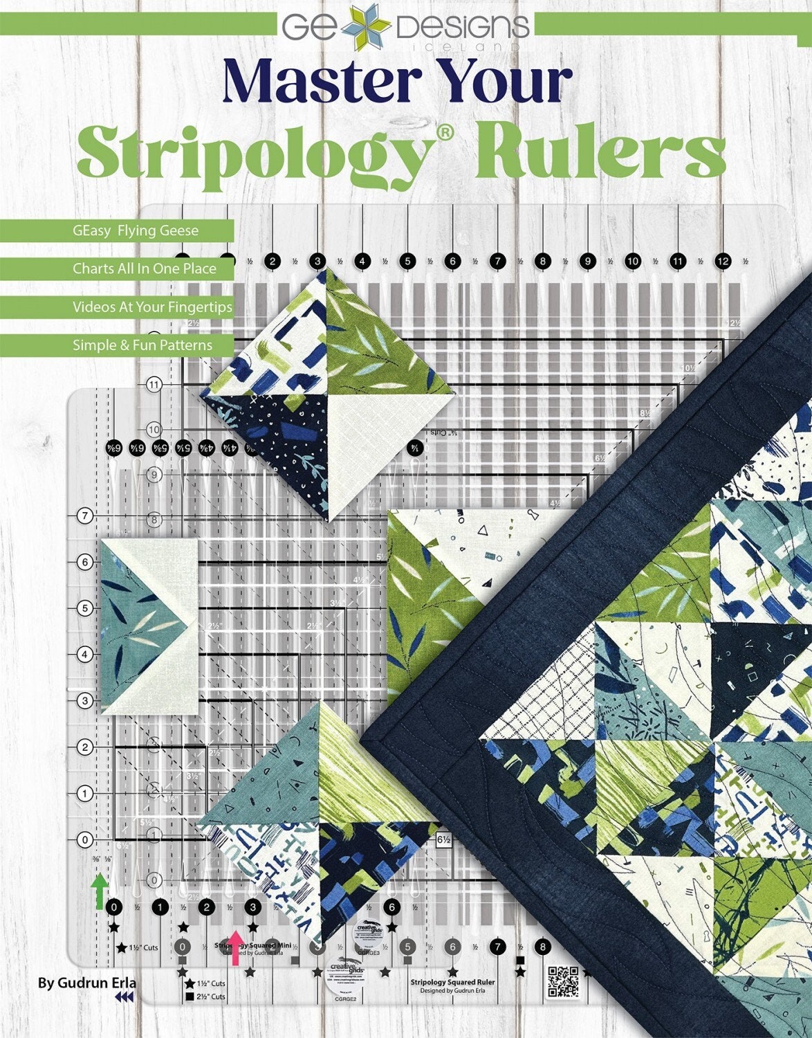 Creative Grids Stripology Quarters Mini Quilt Ruler (CGRGE4)