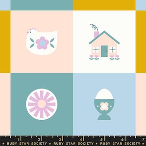 Picture Book by Kimberly Kight of Ruby Star Yardage RS3068 12 Multi | Priced by the Half Yard