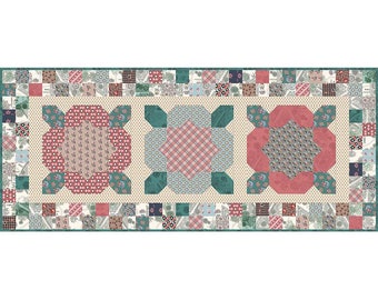 Flora from Mansfield Park Runner Boxed Kit by Riley Blake KT-15191 | Finished Size = 18" x 42"