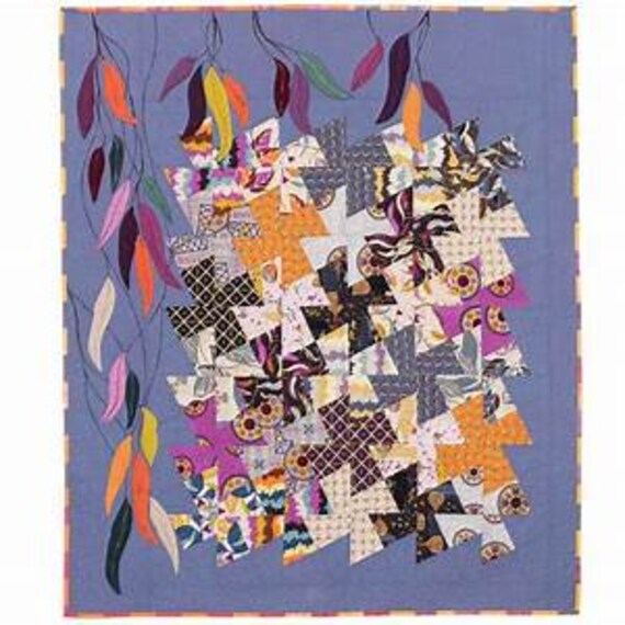 applique quilt PATTERN CLEARANCE Flying Fish Gum Leaves in the Pool