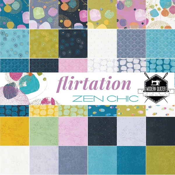 Flirtation Fat Quarter Bundle by Zen Chic for Moda | 36 Prints