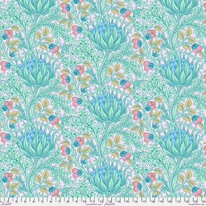 Kaffe Fassett x Original Morris & Co Cotton/Sateen Wideback | Artichoke in Lavender | QBKW001-Lavender | Priced by the Half Yard
