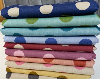Tilda Chambray Large Dots {Basic} Half Yard  Bundle - by Tilda  (10 Prints)