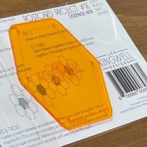 Projeto de cartão postal nº 16 Lozenge Hex por Jen Kingwell