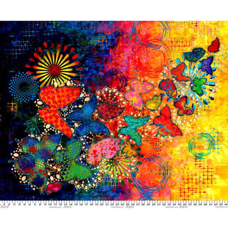 Wings of Wonder Butterfly Panel PWSP116 by Sue Penn for Free Spirit - Etsy