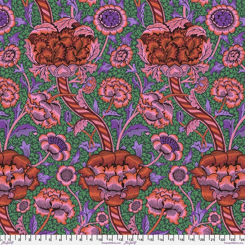 Kaffe Fassett x Original Morris & Co Wandle in Red | PWKW012.Red | Priced by the Half Yard