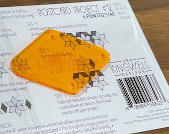 Postcard Project #12 Pointed Star by Jen Kingwell