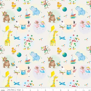 Little Engine That Could C9991 Cream by Riley Blake - Priced/Sold by the Half Yard