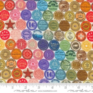 Curated in Color by Cathe Holden for Moda | 7465 11 Rainbow Collage Fabric | Priced by the Half Yard