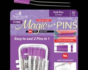 Pasadores de horquilla planos mágicos de Taylor Seville / Paquete de 30 pasadores / Resistentes al calor / Agarre cómodo