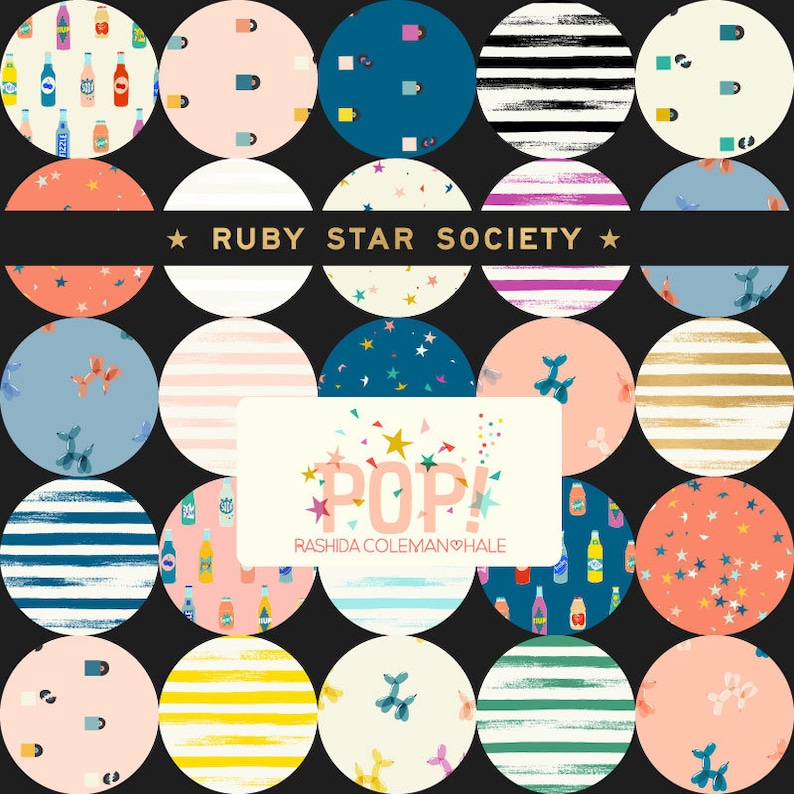 23 pieces Pop PREORDER Half Yard Bundle by Rashida Coleman Hale for Ruby Star Society