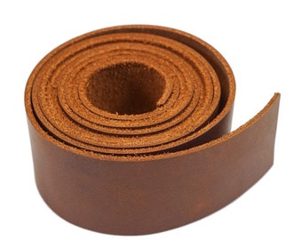 Leather Strapping in English Chestnut or Boot Strap Brown including 8 Chicago Screws | 1.25" width x 64" length