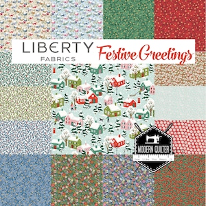 Festive Greetings 10 Inch Stacker (Layer Cake) by Liberty Fabrics for Riley Blake | 42 Assorted 10&quot; Squares