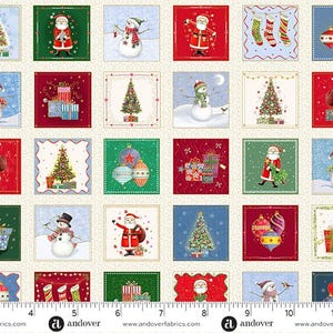 Jolly Saint Nick Multi Squares 24&quot; x 44&quot; Panel