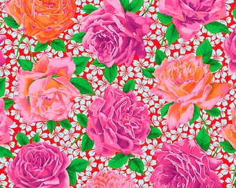 Kaffe Fassett February 2026 Collection PWPJ077 Rose Bloom in Opera