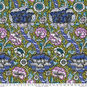 Kaffe Fassett x Original Morris & Co Wandle | PWKW012.Contrast | Priced by the Half Yard