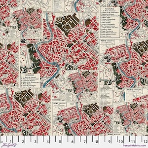 Kaart rood door Tim Holtz PWTH223.red | Geprijsd per halve meter