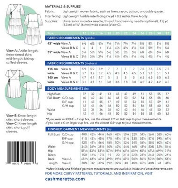 Dress Pattern Lenox Shirtdress Paper Pattern Sizes 12 to 32 by Cashmerette Dress Pattern Lenox Shirtdress Paper Pattern Sizes 12 to 32 by Cashmerette