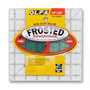 6-1/2 x 6-1/2 Frosted Acrylic Olfa Ruler | QR-6S