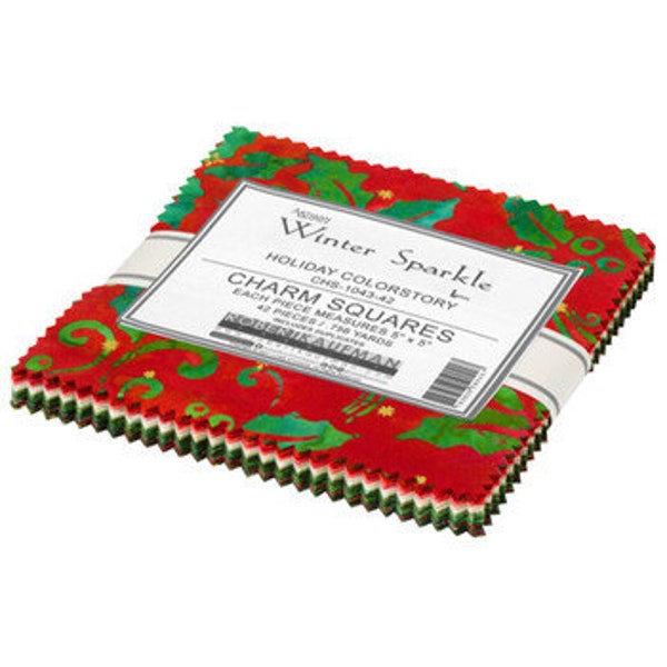 Artisan Batiks Winter Sparkle Charm Squares | Holiday Colorstory | CHS-1043-42