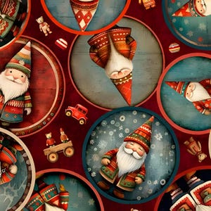 Santa's Workshop Elves Cotton Fabric 31074-M | Priced by the Half Yard