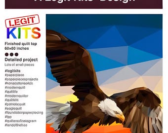 Land of the Free Foundation Quilt Top Projekt - Nur Muster und Foundation Papers