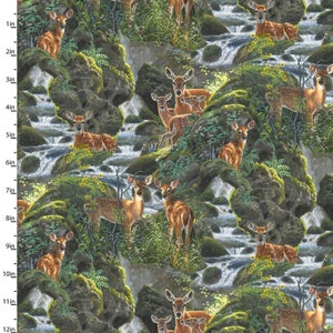 3 Wishes New Beginnings Spotted Deer by Abraham Hunter RN 118678 | Priced/Sold in Half Yard Increments