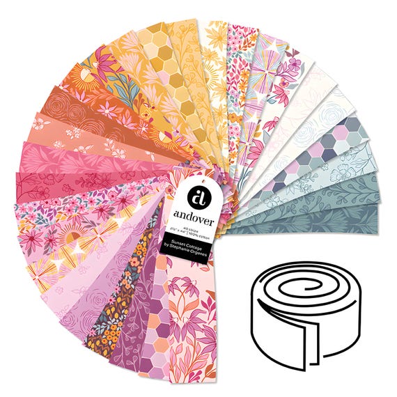 Sunset Cottage Strip Roll (jelly Roll) by Stephanie Organes for