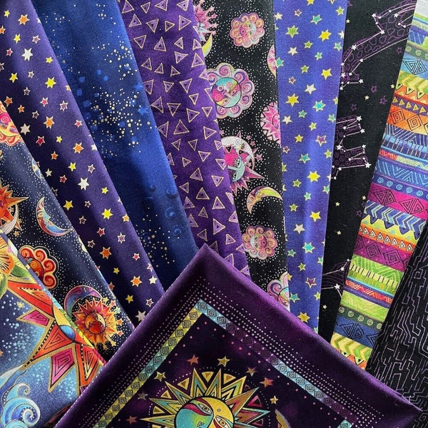 Celestial Magic by Laurel Burch Fat Quarter Bundle | 20 Prints | Panels sold separately