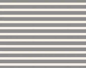 Striped Alike Knit Fabric Grey K-102 from Art Gallery - Priced by the Half Yard