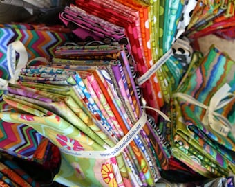 Modern Fabric Scrap Bundle-20 Random Fat Eighths From Popular Designers and Current Fabric Lines