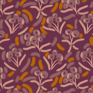 Tela de lona sin blanquear Luella-Cranberry de Cotton and Steel Glory MC205-CR3UC - Precio por media yarda