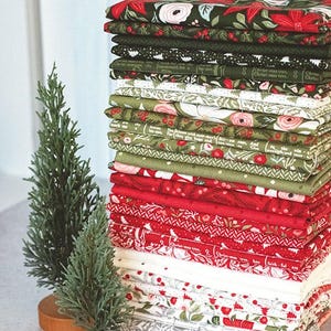 Berry and Pine Precut Fat Quarter Bundle by Lella Boutique | 5240AB | 32 Prints