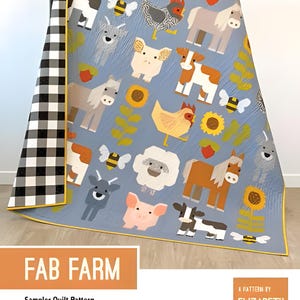 Modello per trapunta Fab Farm di Elizabeth Hartman