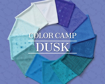 Pre-Order: Dusk Color Camp Blues 21 Fat Quarters Bundle by Alison Glass for Andover -August 2026