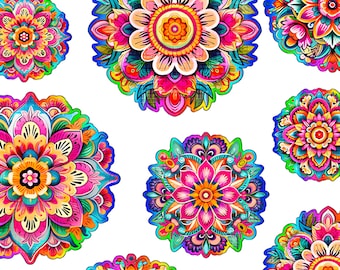 Jubilee 31589J Mandalas Black. Priced by the Half Yard. - Etsy Ireland