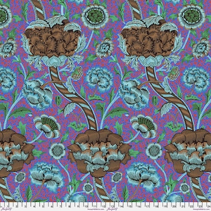 Kaffe Fassett x Original Morris & Co Wandle en cobalto / PWKW012.COBALT / Precio por media yarda