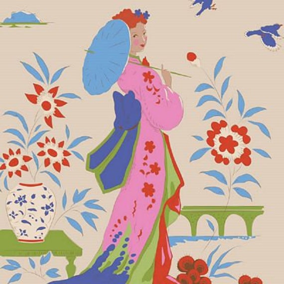 Tilda Fabric FLOWERMARKET PLUM from Bloomsville Collection, TIL100502