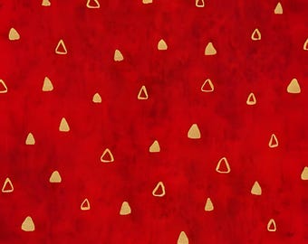 Gustav Klimt Fabric 17182-3 Red by Robert Kaufman  Priced by the Half Yard