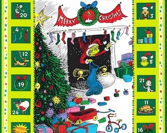 Dr. Seuss How The Grinch Stola Christmas 22565-223 Panel von Robert Kaufman |