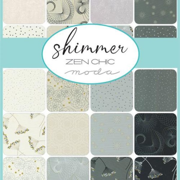 Preorder:  Shimmer Metallic by Zen Chic for Moda Half Yard  Bundle of 33 Prints Estimated Delivery June 2024