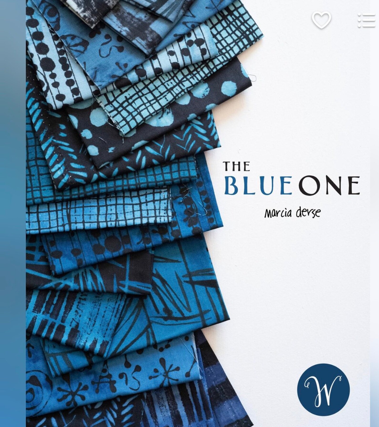 The Blue One by Marcia Derse Fat Quarter Bundle 22 Pieces Etsy