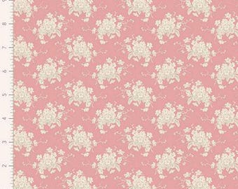 Sunday Brunch | Sunday Brunch White Flower Pink 100591 | Priced by the Half Yard