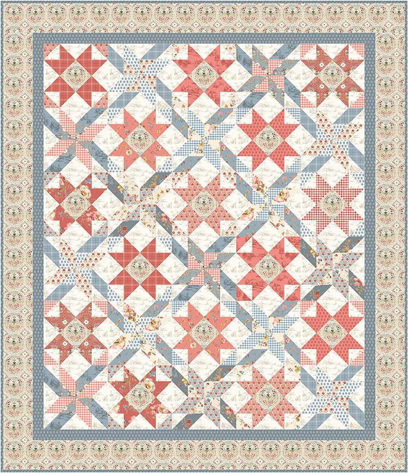 Starlight Riley Blake Pattern Shine on Quilt Boxed Kit by Riley Blake | Finished Size = 75 X 87