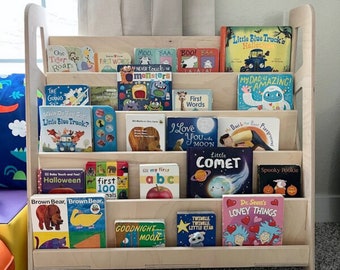 Montessori Baby Bookshelf Montessori Bookcase Wooden Furniture Preschool Gift Wooden Bookshelf for Baby /Birthday Gift SIERRA