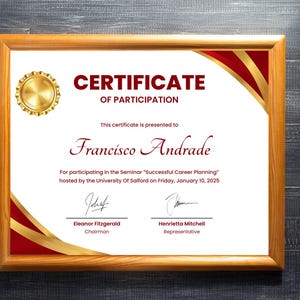 Editable Participation Award Certificate, Digital Download, Recognition Award, DIY Canva Template, Digital Certificate, Editable Template