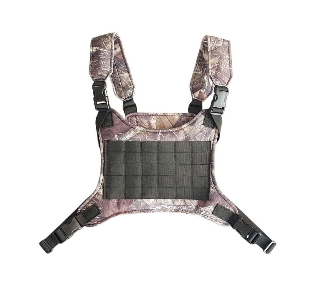Radio Chest Harness Camo Binocular Chest Pack - Hunting & Hiking Harness For Binoculars & Gear Range Finder Case
