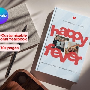 Yearly Recap Magazine, Book Template, Fully Customizable Personal Yearbook, Photo Book, Digital Scrapbook, End-of-Year