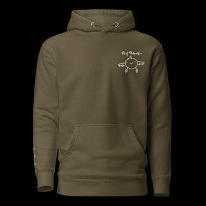 Funny Pilot Hoodie - Fly Plane Embroidered Pullover - Smiling Plane Design - Air Force Gift - Aviation Humor Sweatshirt - Pilot Hoodie